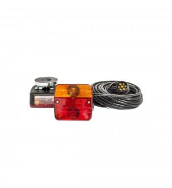 set lampi magnetice pentru remorca. fisa 7 pini. cablu intre stopuri de 2.5m. cablu fisa 7.5m 12 v cod: bk69080