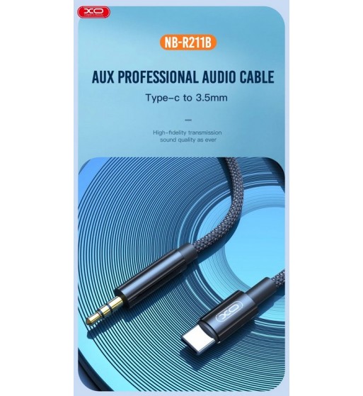 cablu audio adaptor tata type -c la tata jack 3.5mm  cod: xo-nb-r211b