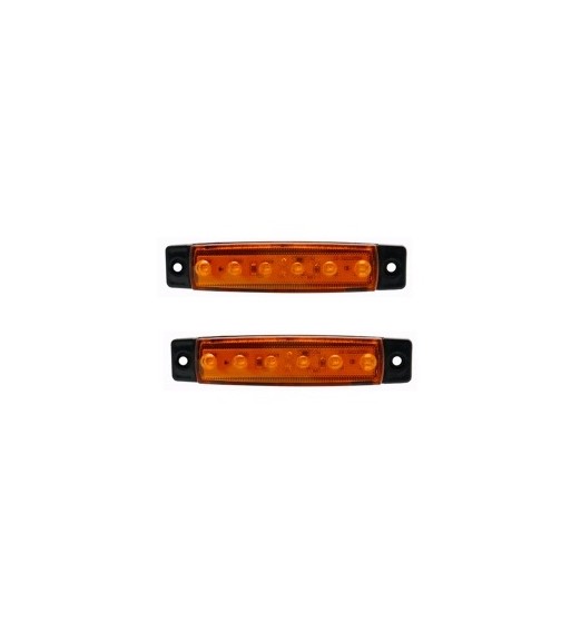 set 4 lampi laterale led 12-24v cod:sp9985 - portocaliu