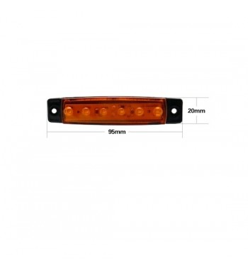 Set 4 lampi laterale LED 12-24V Cod:SP9985 - Alb