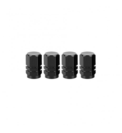 set 4 capace valva din metal diverse culori cod: r500 - negru