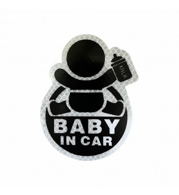 Abtibild  "BABY IN CAR" fond  alb Cod:FGT-07