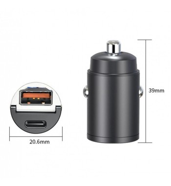 Mufa incarcator auto mini quick charge USB QC4.0 100W + PD30W  Cod: A088 100W