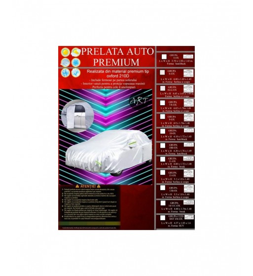 prelata auto premium material oxford grupa c22d-ox compatibil duster i si ii dimensiune: 4.37x1.85x1.6m.