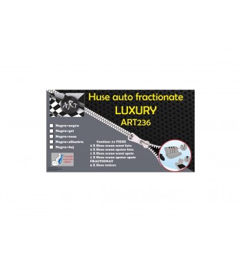 Huse auto fractionate LUXURY Cod:ART236 - Negru + Gri