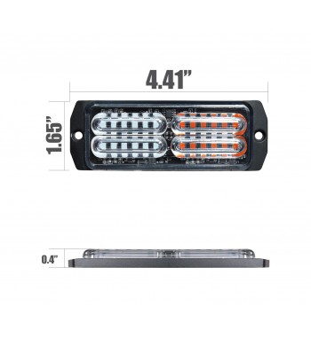 Lampa LED profesionala  stroboscopica 12V-24V Cod:O-87-24LED - Rosu-Albastru