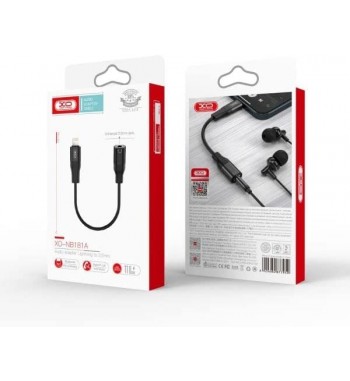 Cablu adaptor jack 3,5mm compatibil Lighting (Iphone) Cod: XO-NB181A