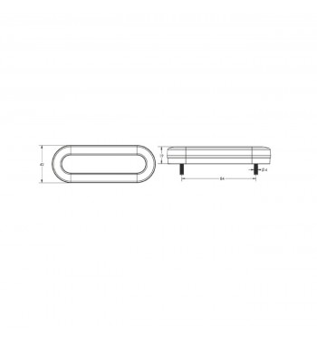 Lampa gabarit laterala LED 12 - 24V Cod:201910 - Rosu