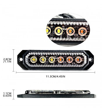 Lampa LED profesionala  stroboscopica 12V-24V  Cod: PZ-106T - Portocalie