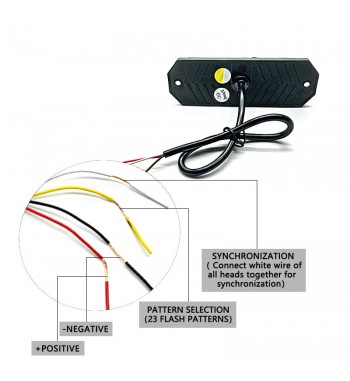 Lampa LED profesionala  stroboscopica 12V-24V  Cod: PZ-106T - Portocalie