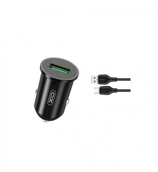 incarcator auto quick charge qc3.0 18w + cablu micro usb  cod:xo-tz12b