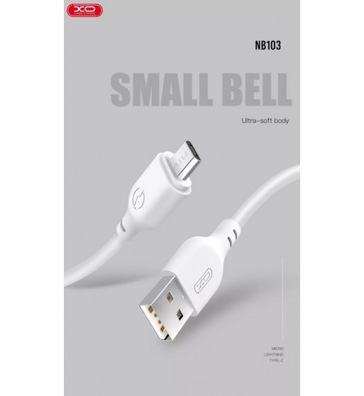 cablu pentru incarcare 2.1a micro usb  2 metri  cod: xo-nb103b