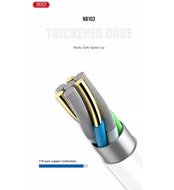 Cablu pentru incarcare 2.1A Micro USB  2 metri  COD: XO-NB103B