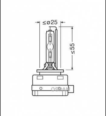 Bec Xenon D1S 4300k OSRAM Xenarc 6614001C