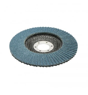 Disc lamelar abraziv cu zirconiu pentru taiat si polizat metal, inox P120, 125mm  Cod: BK77201