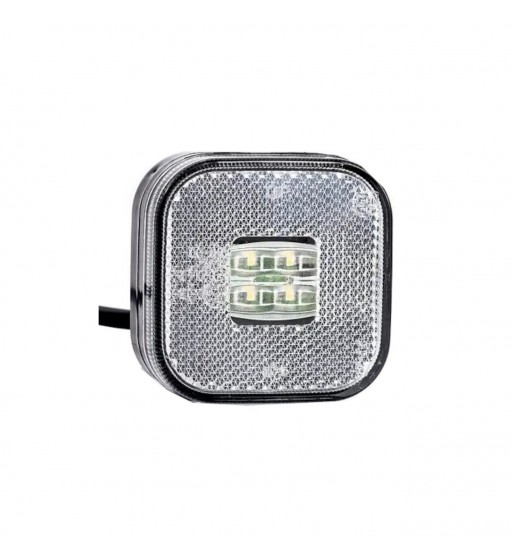 lampa gabarit 62x62. led. alba. 12-36v. cod:ft-027-b  fristom