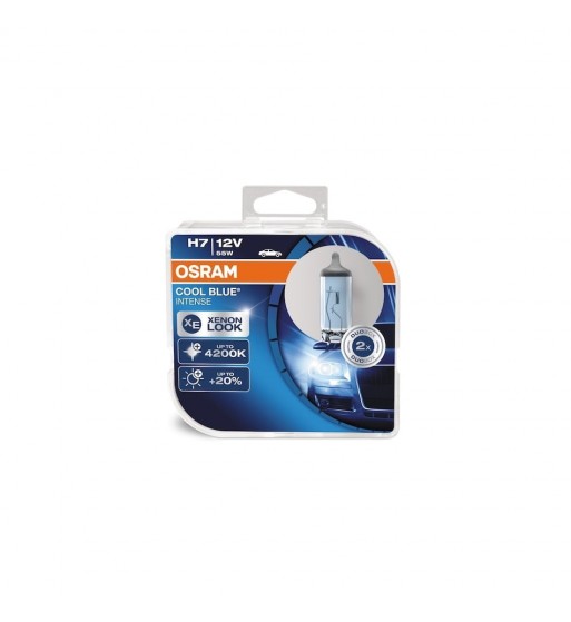 set 2 becuri halogen h7 osram cool blue intense 12v. 55w.cod: 149310