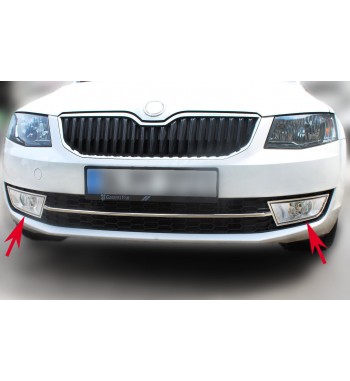 Ornament cromat pentru proiectoare SKODA OCTAVIA III 2013-2016  CROM 5570