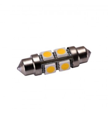 bec 8 led smd sofit 36mm 5050 12v alba calda 3000k 360Â°  cod: pt51