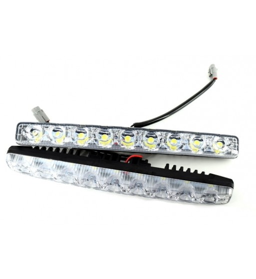 lumini de zi drl cob p9s lumina alba 12v