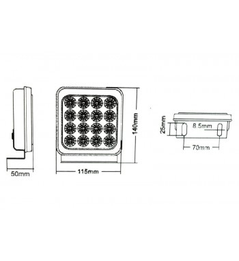 Lampa SMD 6001-2 Lumina: portocalie Voltaj: 12v-24V Rezistenta la apa: IP66