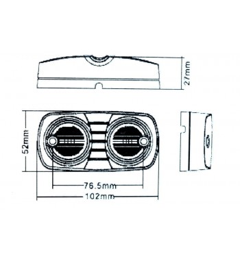 Lampa SMD 4002-3 Lumina: alba Voltaj: 12V Rezistenta la apa: IP66