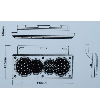 Lampa stop SMD 2010L (stanga) Voltaj: 12V-24V Nr. led-uri: 61 SMD Rezistenta la apa: IP66