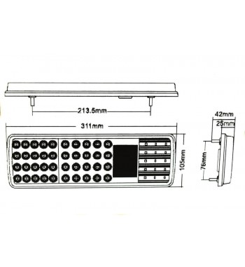 Lampa stop SMD 2046 Voltaj: 12V-24V Nr. led-uri: 55 SMD Rezistenta la apa: IP66