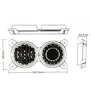 Lampa stop SMD 2045 Voltaj: 24V Nr. led-uri: 46 SMD Rezistenta la apa: IP66