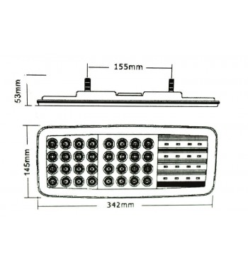 Lampa stop SMD 2027L (stanga) Voltaj: 12V Nr. led-uri: 44 SMD Rezistenta la apa: IP66