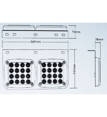 Lampa stop SMD 2001AL (stanga) Voltaj: 12V-24V Nr. led-uri: 32 SMD Rezistenta la apa: IP66