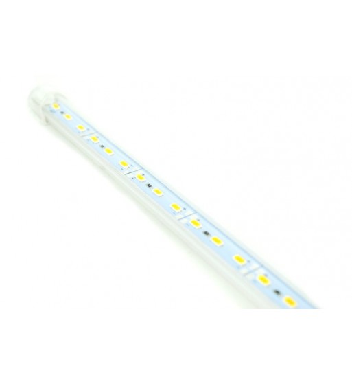 banda led rigida 5630 korea chip cu profil 886al 1m. 12v. lumina alb cald 4300k 18w cod: alsz07