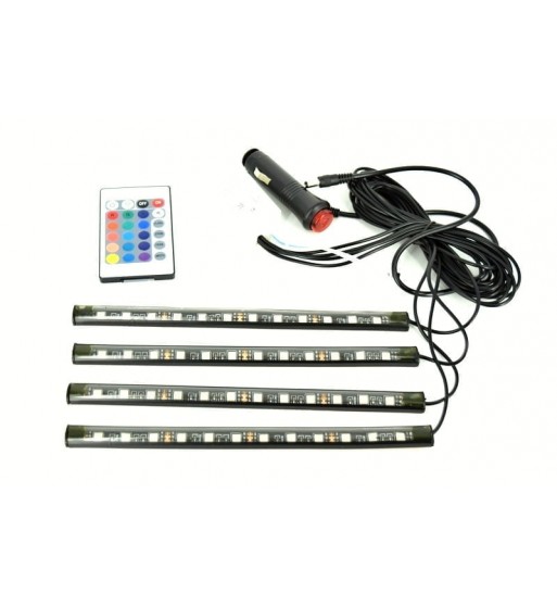 kit interior led 12 smd rgb cu telecomanda - 22cm cod :bo1222rgb