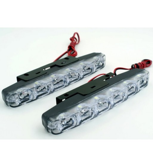 lumini de zi drl cob p6s 12v lumina alba