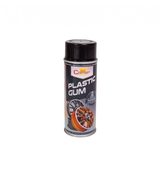 spray vopsea cauciucata negru plastic gum  champion cod:ral 9005