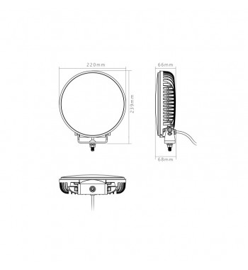 Proiector LED HL-2007DRL 12-24V cu lumina de zi