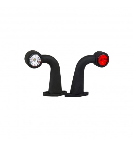 lampa gabarit cu brat cu cot 90Â°. 175mm. led. alb-rosie. 12-36v.  fristom cod: ft009-f