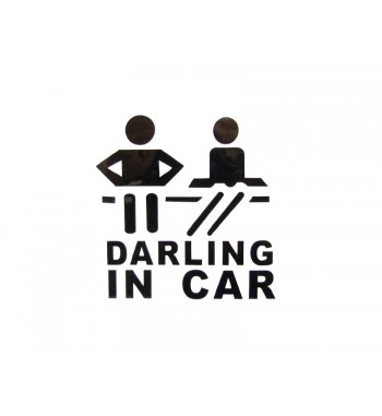 abtibild "darling in car"  culoare negru cod:dz-61