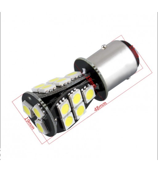 bec bay15d 18 led lux smd 5730 doua faze canbus 24v.