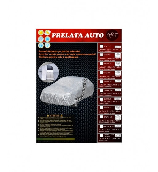 prelata auto grupa 6lg lux  compatibil dacia logan i.ii.iii  dimensiuni:4.45x1.65x1.44m