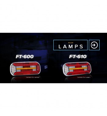 Lampa spate 302x130, LED, 6 functii, dreapta, FT-600 P Fristom