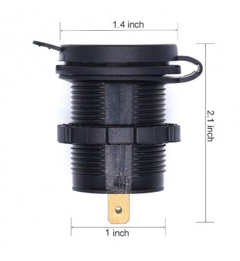 Mufa bord incarcator USB TYPE C si USB QC3.0 + voltmetru 12V DS2052