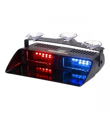 lampa led stroboscopica pentru parbriz rosu-albastru cod: s2