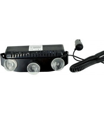 Lampa LED parbriz stoboscopica profesionala 12V S4Y rosu - albastru