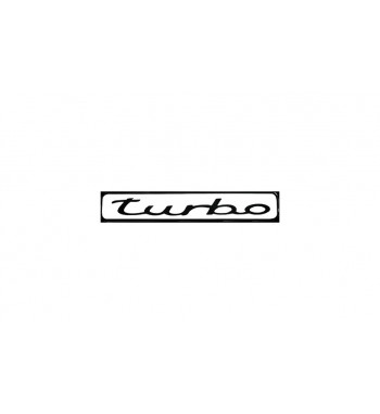 abtibild "turbo" culoare alb cod:dz-076