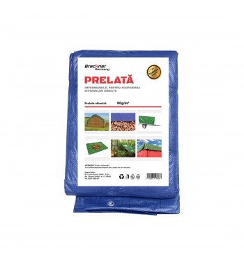 prelata cu ochiuri de prindere 80g/m2 albastra 4mx6m   cod:bk89403