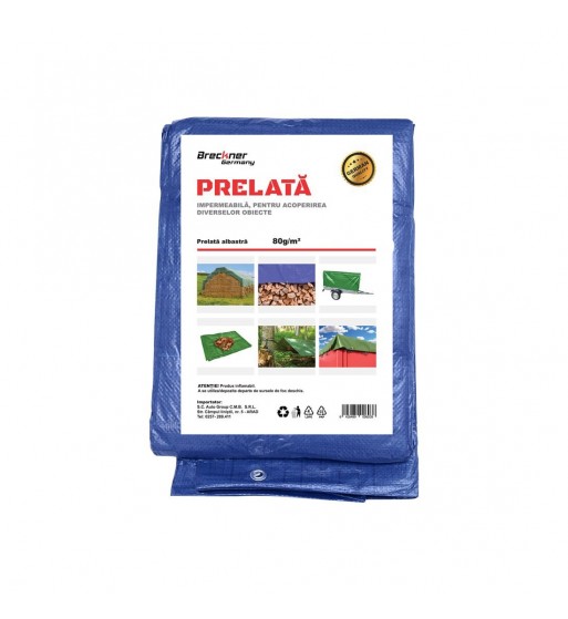 prelata cu ochiuri de prindere 80g/m2 albastra 4mx6m   cod:bk89403