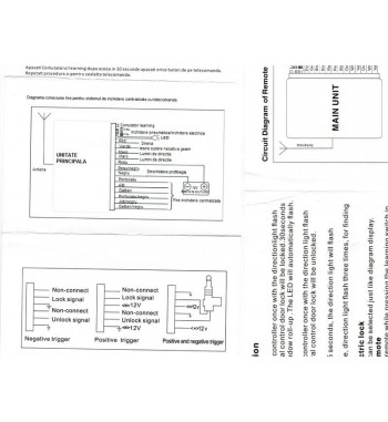 Telecomanda pentru inchidere centralizata  259 cu iesire pentru sirena