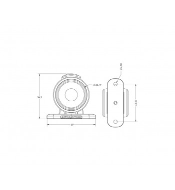 Lampa gabarit laterala LED NEON alb - rosu 12-24V  Cod:202017-BK