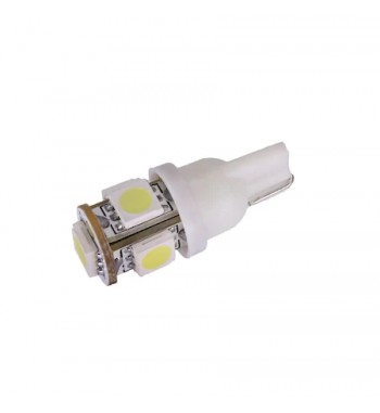 20 x bec auto cu led t10 5050 cu 5 smd alb 12v jsun39 ( pret / 20 buc )